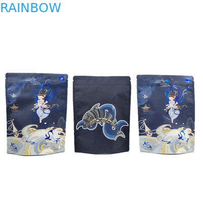 Tas Kemasan Plastik Zipper Berkualitas Tinggi yang Dapat Digunakan Lagi untuk Bar Protein Kacang Cokelat Soft Touch Mylar Bag