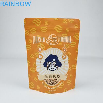 Kualitas Tinggi Laminasi Aluminium Foil Zip Lock Bag Stand Up Kantong Matt Putih Foil Kantong Ziplock Kantong Kopi