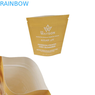 Hot Sale Desain Disesuaikan Cetak Biodegradable Stand Up Kraft Paper Bag Eco Friendly Gummie Candy Packaging