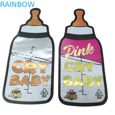 Custom Printed 3.5g Unik Special Die Cut Bentuk Irregular Tas Mylar Disegel 8th Bau Proof Bag Mylar Cali Khusus