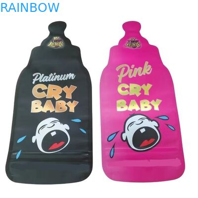 Percetakan Custom 3.5g Tas Mylar Die Cut Kantong Irregular Dengan Ziplock Circle Mylar Soft Touch Plastik Food Candy Bags