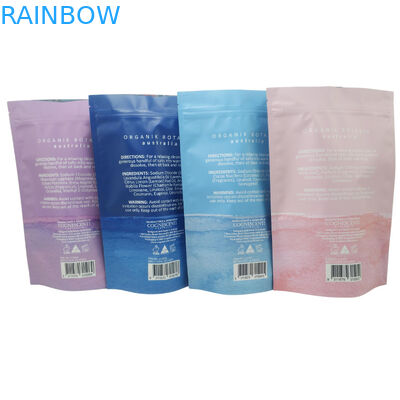 Spa Bath Soak Scrub Bag Paket Garam Stand Up Zipper Plastik Bag Sabun Garam Laut Product Bath Packaging Bags