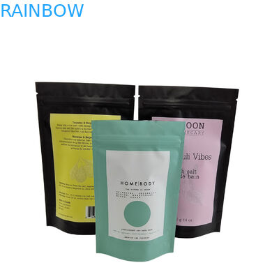 Percetakan Logo Khusus Ziplock Bag Body Scrub Sabun Bath Bomb Packaging Aluminium Foil Bag Plastik Zipper Bath Salt Bags