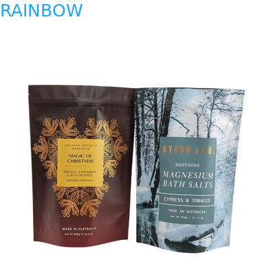 Percetakan Logo Khusus Ziplock Bag Body Scrub Sabun Bath Bomb Packaging Aluminium Foil Bag Plastik Zipper Bath Salt Bags