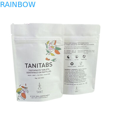 Custom Waterproof Biodegradable Pla Kraft Paper Ziplock Bag Zipper Bag Stand Up Bag