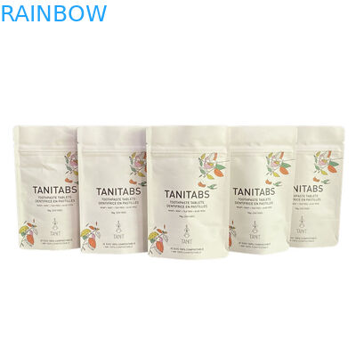 Custom Waterproof Biodegradable Pla Kraft Paper Ziplock Bag Zipper Bag Stand Up Bag