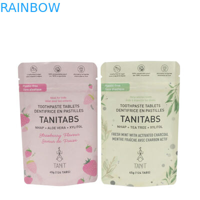 Kantong Untuk Pengemasan Makanan Biodegradable Stand Up Plastic Zipper Aluminium Foil Packaging Custom Matte Bags Biodegradable