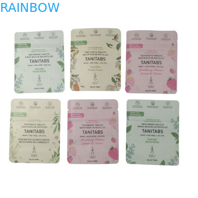 Eco Friendly Ziplock Stand Up Food Packaging 100% Kompostable Biodegradable Kantong Kantong Kertas Kraft