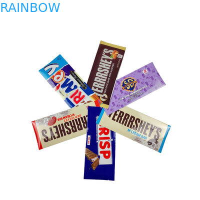 Custom Printed Food Grade Back Side Sealed Sachet Snack Energy Bar Wrapper Packaging Jamur kantong cokelat