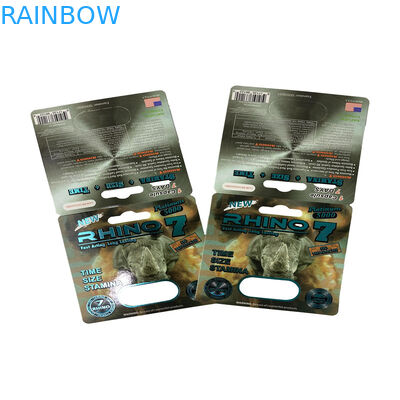 Kemasan Gummy Bear Male Pill Peningkatan Seks Pempek Blister Kemasan Kartu Kertas