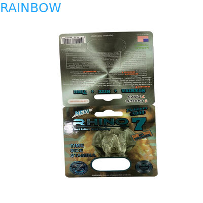 Kemasan Gummy Bear Male Pill Peningkatan Seks Pempek Blister Kemasan Kartu Kertas