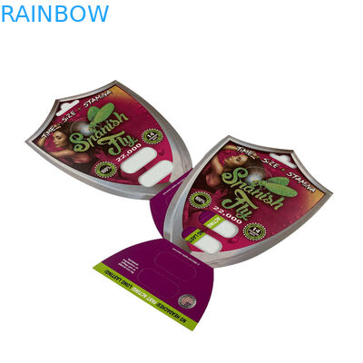 3D Pill Seks Blister Card Packaging Untuk 1/2 Kapsul Ventrikuler 3D Card Display Box