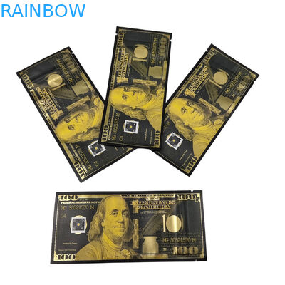 Tas cetak khusus Mylar anti bau berdiri kantong permen kemasan makanan 3.5g Mylar Ziplock Bag dengan jendela