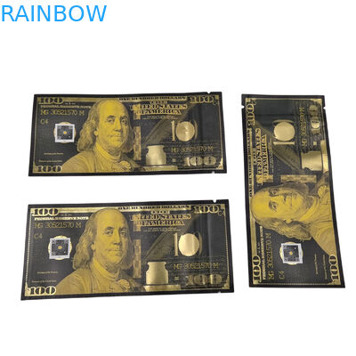 Tas cetak khusus Mylar anti bau berdiri kantong permen kemasan makanan 3.5g Mylar Ziplock Bag dengan jendela