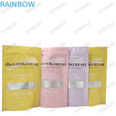 Logo Custom Printing Tas yang dapat digunakan kembali Untuk Body Scrub Water Proof Sample Stand Up Bag With Zip Lock