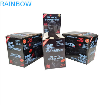 Custom Design Black Bull Rhino Honey 2023 Hot Sell Rhino Pills Custom Paper Card Display Box Untuk Kemasan Pill Rhino