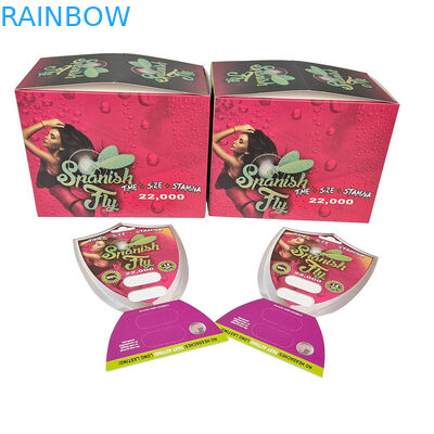 Custom Design Black Bull Rhino Honey 2023 Hot Sell Rhino Pills Custom Paper Card Display Box Untuk Kemasan Pill Rhino