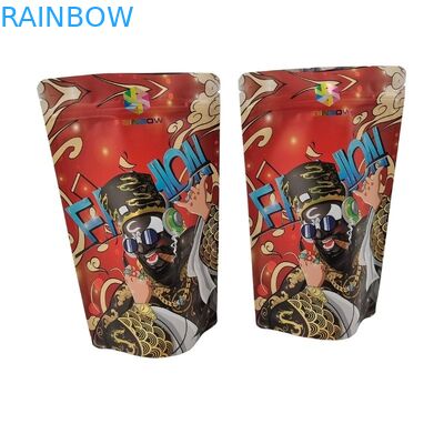 Food Grade Plastic Bag Gusseted Packaging With Clear Front Window Re-sealable Square Ziplock Flat Bottom Mylar Bag