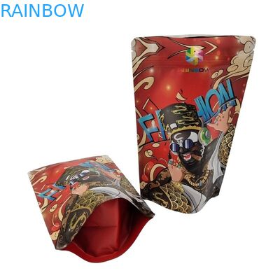 Food Grade Plastic Bag Gusseted Packaging With Clear Front Window Re-sealable Square Ziplock Flat Bottom Mylar Bag