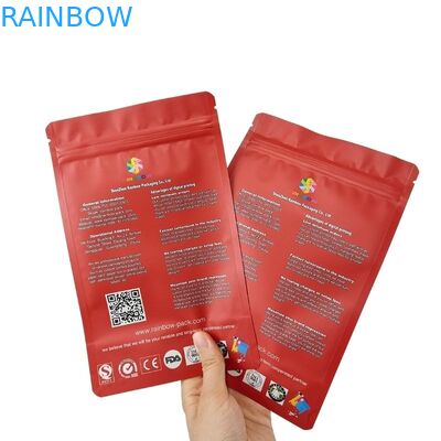 Food Grade Plastic Bag Gusseted Packaging With Clear Front Window Re-sealable Square Ziplock Flat Bottom Mylar Bag