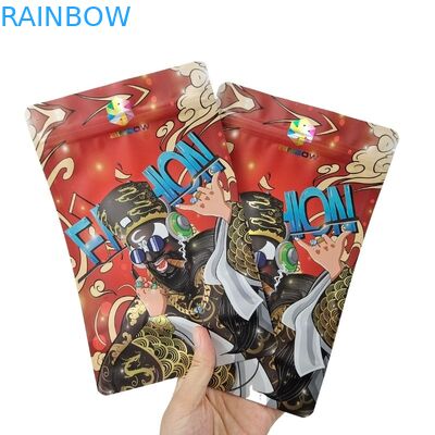 Food Grade Plastic Bag Gusseted Packaging With Clear Front Window Re-sealable Square Ziplock Flat Bottom Mylar Bag
