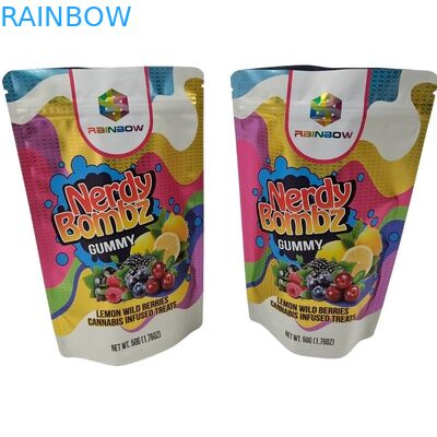 Custom Printed Gravure Printing Digital Printing Low MOQ Warna hitam Stand Up Pouch Aluminium Foil Kantong Kemasan