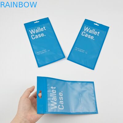 Tiga Sisi Seal Zipper Flat Dompet Kasus Telepon Kasus Kemasan Plastik