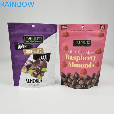 Custom Matte Stand Up Bag Laminated Black Foil Food Packaging Zipper Bag Dengan Jendela Jelas Untuk Daging Sapi Jerky