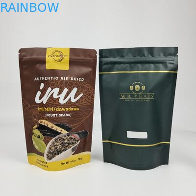 Custom Matte Metallic Finish Aluminium Foil Doypack Stand Up Zipper Pouch Plastik Snack Food Bag