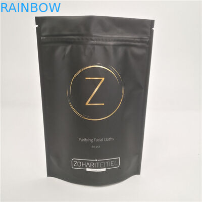 Percetakan foil tas kemasan untuk berdiri tubuh scrub tas dengan ritsleting