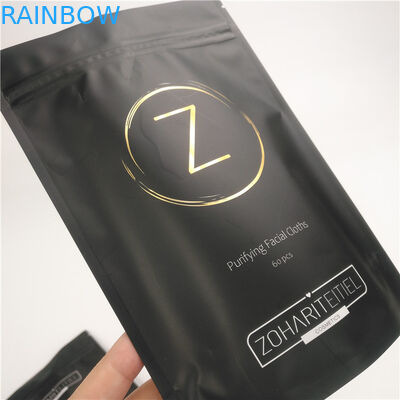 Percetakan foil tas kemasan untuk berdiri tubuh scrub tas dengan ritsleting