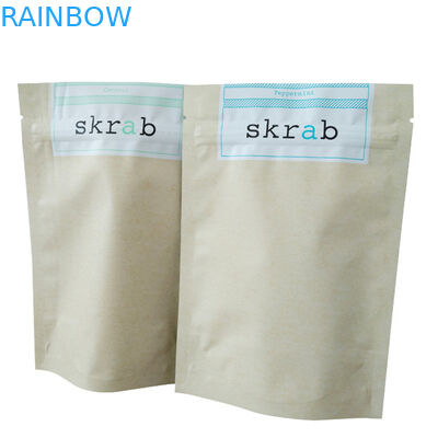 Stand Up Silver Foil Sachet dengan Doy Pack Design untuk Coffee Body Scrub Packaging