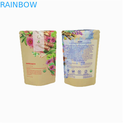 Tas Teh Custom Ziplock Aluminium Foil Kemasan Teh Stand Up Pouch Mylar Bag Untuk Kopi