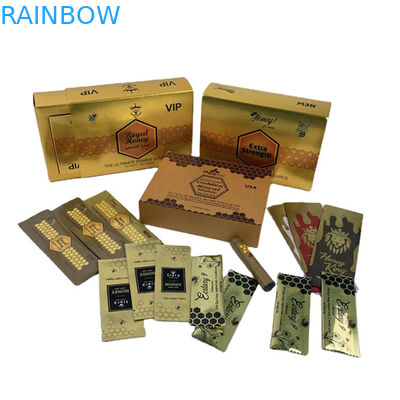 Pabrik Jual Langsung Madu Kantong dan Kotak dengan Spot UV Custom Logo Printing Mewah Madu Kotak Kemasan