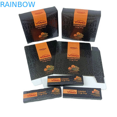 Pabrik Jual Langsung Madu Kantong dan Kotak dengan Spot UV Custom Logo Printing Mewah Madu Kotak Kemasan