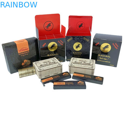 Custom Direct Sale Rhino Packaging Box Male Enhancement Pill Paper Display Package untuk Pill Seks