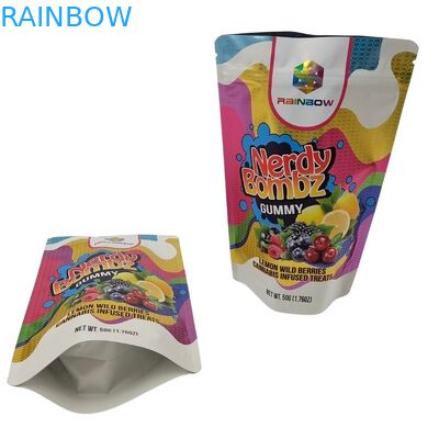Ramah Lingkungan Ya Custom Printed Flat Bottom Snack Pouches Food Packaging Bag