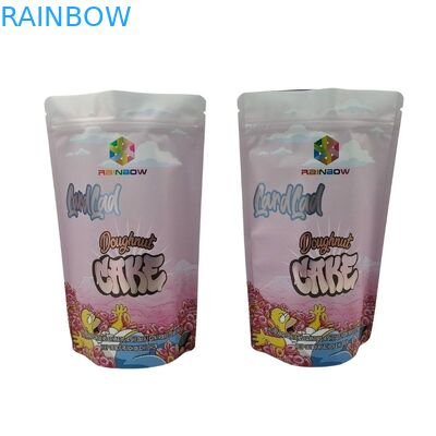 Custom Printed Flat Bottom Snack Pouches dan tahan air mata untuk tas kemasan cokelat