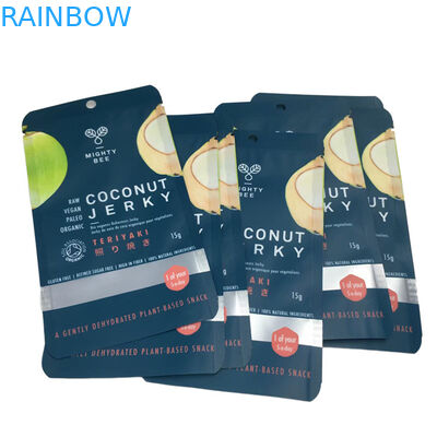 Kantong Mylar Flat Kantong Kemasan Kerupuk Kelapa dengan jendela yang jelas