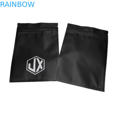 Matte Hitam Tiga Sisi Seal Kabel USB Plastik Kantong Kemasan Dengan Zipper