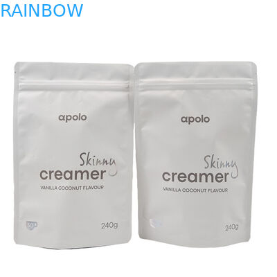 Tas plastik tahan kelembaban Stand Up Mylar Tea Coffee Packaging Bag Dengan Efek Holographic