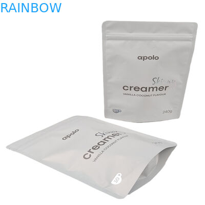 Tas plastik tahan kelembaban Stand Up Mylar Tea Coffee Packaging Bag Dengan Efek Holographic