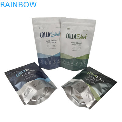 Custom Logo Stand Up Mylar Bags dengan Spot UV Aluminium Foil