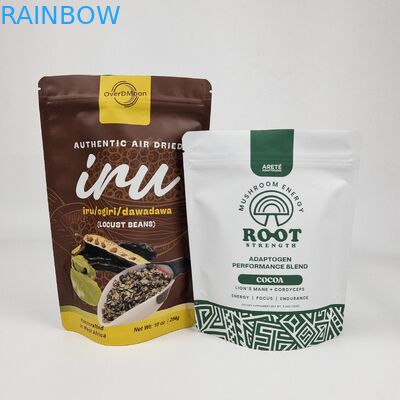 Disesuaikan Matte Soft Touch Stand Up Bag Zipper Plastik Paket Kantong Untuk Cookie Nut Candy Food Packaging