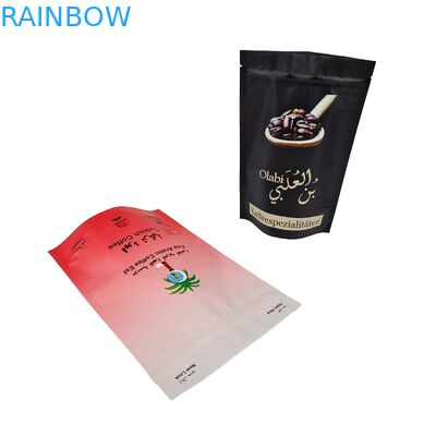 OEM Custom Printed Coffee Bags Kantong Kemasan Plastik Kantong Kopi Stand Up Dengan Zipper yang Dapat Ditutup Kembali