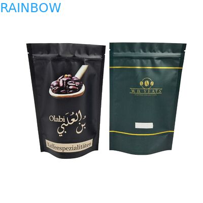 Aroma Kopi Biji Custom Logo Digital Printed Doypack Clear Printing Stand Up Bag Kopi Biji Tas