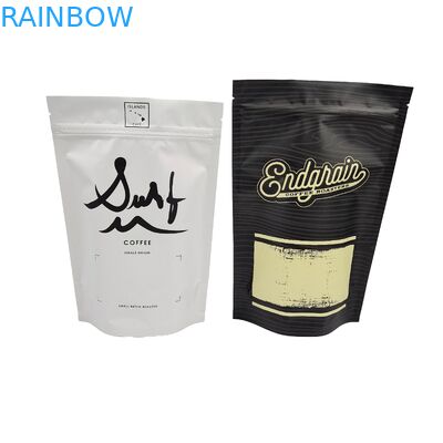 Cacao Coffee Powder Custom Digital Printed Stand Up Bags Aluminium Foil Dengan Ziplock Plastic Bags