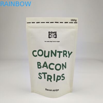 Doypack Ziplock Brown White Kraft Craft Paper Standing Up Bags Food Packaging Bau Proof Zipper Bags