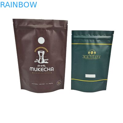 Desain Khusus Cetak Foil Aluminium Buktinya Kelembaban Kemasan Mylar Kantong Ziplock Untuk Kopi Kakao
