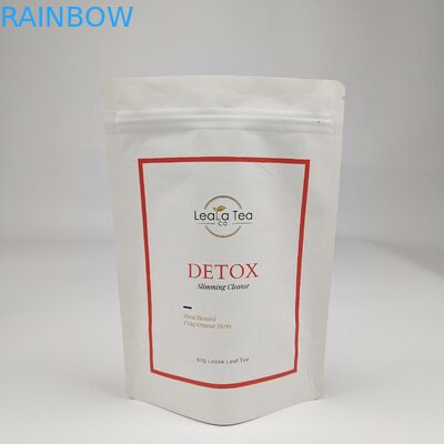 Biodegradable Daur Ulang Disesuaikan Stand Up Bag Dry Pet Food Packaging Brown White Kraft Paper Bags